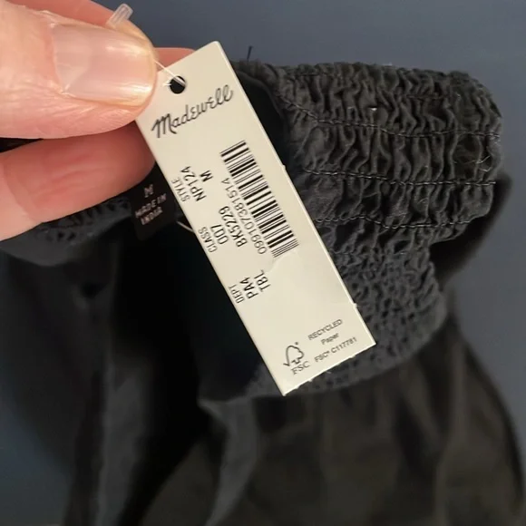 Madewell The Melody Smocked Midi Dress NWT - Picture 7 of 8